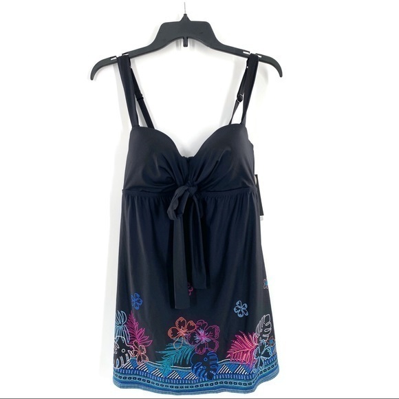 NWT!CoCo Reef Five Way Blk 36/38C Swimdress Black - Picture 6 of 11